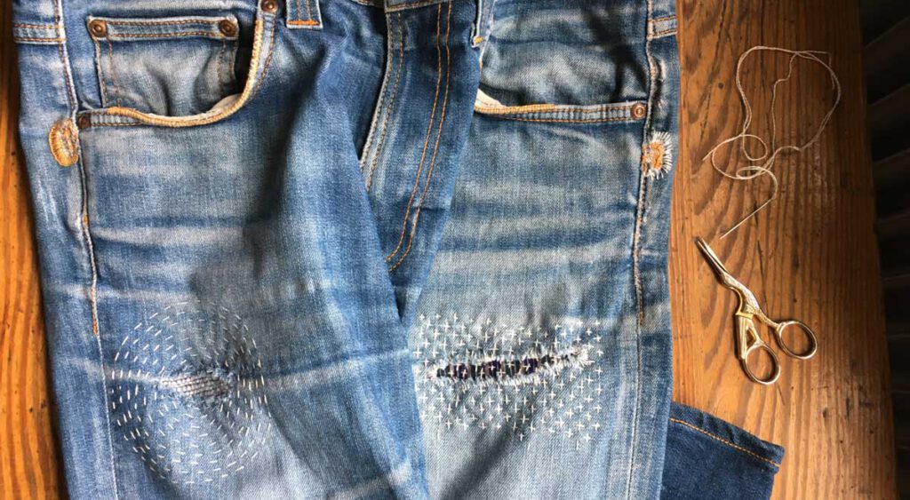 Kreatives Upcycling: Mach aus Deiner Jeans ein Kunstwerk im Kreativ-Workshop bei pialana in Düsseldorf.